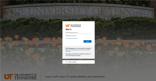 New authentication screen